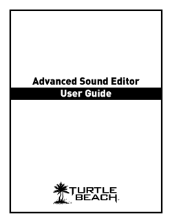 Advanced Sound Editor User Guide