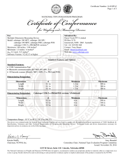 Certificate of conformance