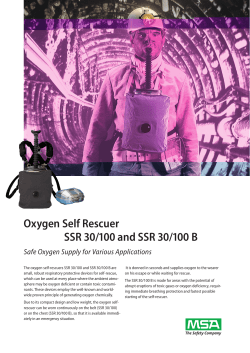 oxygen self-rescuers SSR 30/100 and SSR 30/100 B