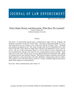 Police Radio History and Innovation: What Have We Learned?