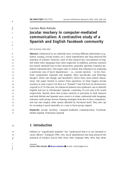 Jocular mockery in computer-mediated communication - E