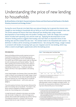Understanding the price of new lending to