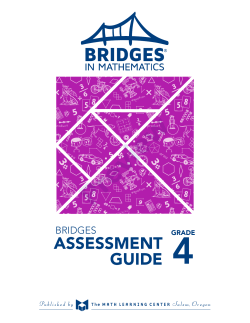 Bridges Grade 4 Assessment Guide - Overview
