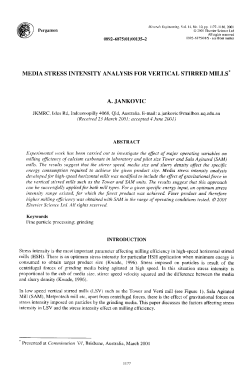 media stress intensity analysis for vertical stirred mills