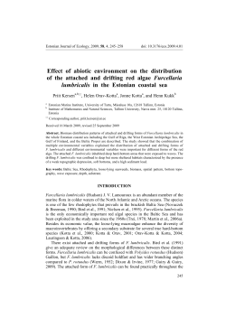 Effect of abiotic environment on the distribution of the attached and