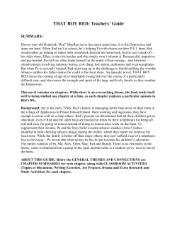 THAT BOY RED: Teachers` Guide