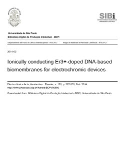 Ionically conducting Er3+-doped DNA-based