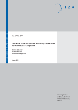 The Roles of Incentives and Voluntary Cooperation for Contractual