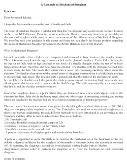 A Research on Mechanical Slaughter Question: Dear