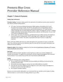 Claims and Payment - Premera Blue Cross