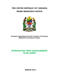 Revised Final IPMP for SAGCOT_March 12 2014