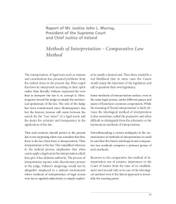 Methods of Interpretation &ndash; Comparative Law Method