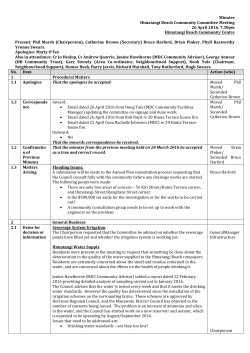 Minutes Himatangi Beach Community Committee Meeting 26 April