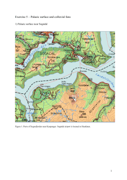 Exercise 5 – Palaeic surface and colluvial fans