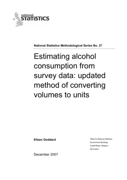 Estimating alcohol consumption from survey data: updated method