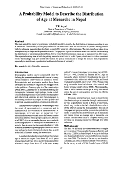 A Probability Model to Describe the Distribution of Age at Menarche