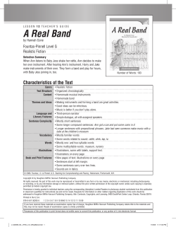 A Real Band - Houghton Mifflin Harcourt