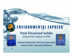 Total Dissolved Solids - Environmental Express