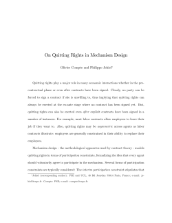 On Quitting Rights in Mechanism Design