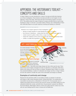 the historian`s toolkit &ndash; concepts and skills