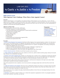 Moot Supreme Court Challenge: When Must A State Appoint Counsel