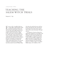Teaching the Salem Witch Trials