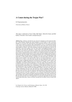 A Comet during the Trojan War?