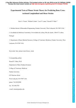 Experimental tests of planar strain theory for predicting bone cross