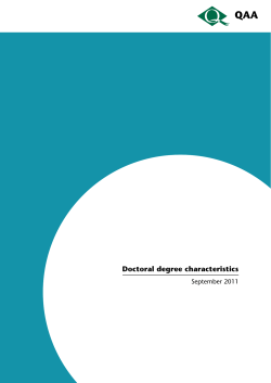 Doctoral degree characteristics consultation document