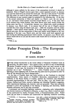 Father Procopius Divis The European Franklin