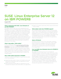SUSE Linux Enterprise Server 12 on IBM POWER 8