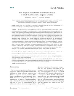 Fire impacts recruitment more than survival of smallmammals in a