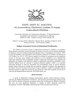 IASEP, IASEP: EC, and DIAS: An Innovative, Electronic System To