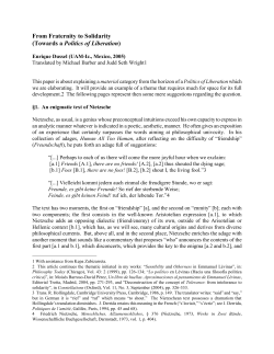 From Fraternity to Solidarity