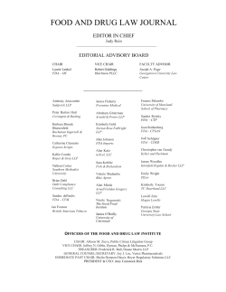 Read More (Open Access) - Food and Drug Law Institute