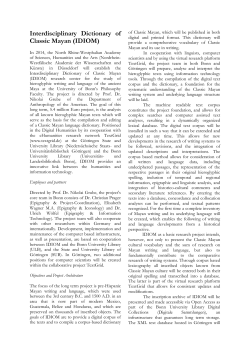 Interdisciplinary Dictionary of Classic Mayan (IDIOM)