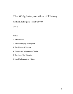 The Whig Interpretation of History