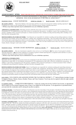 or- position title: senior court reporter judicial grade: 27