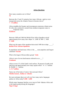 Africa Questions pdf
