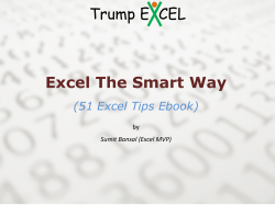 Excel The Smart Way