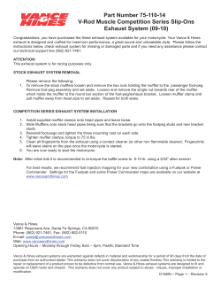 Part Number 75-110-14 V-Rod Muscle Competition Series