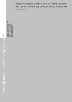 Measuring Income Elasticity for Swiss Money Demand: What do the