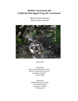 Habitat Assessment and California Red