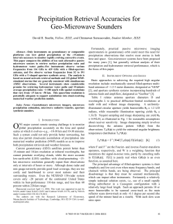 Precipitation Retrieval Accuracies for Geo