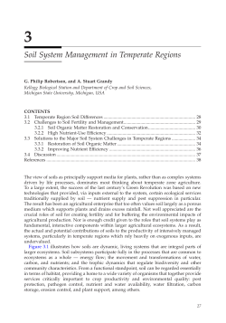 Soil System Management in Temperate Regions