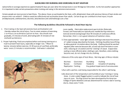 Running/Exercising Hot Weather