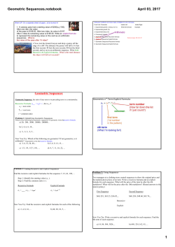 Geometric Sequences.notebook