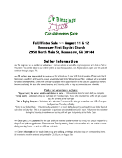 Spring/Summer Sale - Kennesaw First Baptist Church