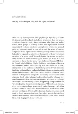 Introduction History, White Religion, and the Civil