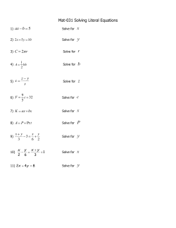 Mat-031 Solving Literal Equations 5 ax b